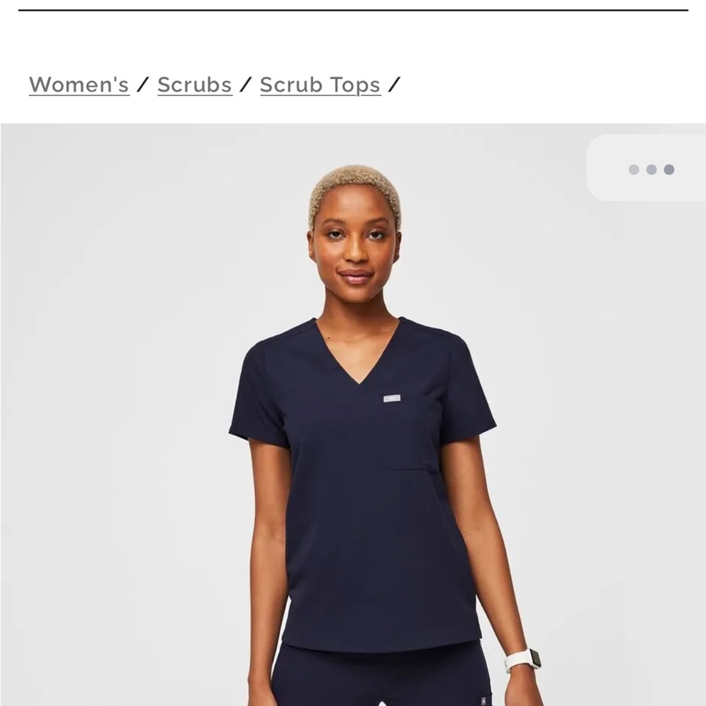 Figs scrubs navy pants and top